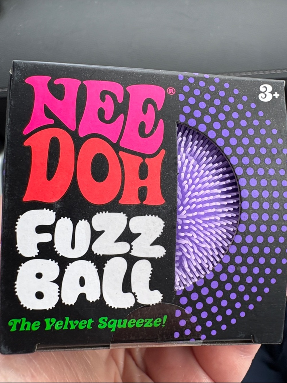 NeeDoh Fuzz Ball Velvet Squeeze Toy - Purple